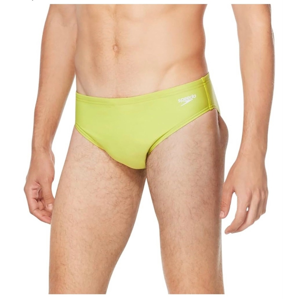 NEW Speedo Swim Briefs Mens 34 Acid Lime Eco Endurance Repreve 7052118